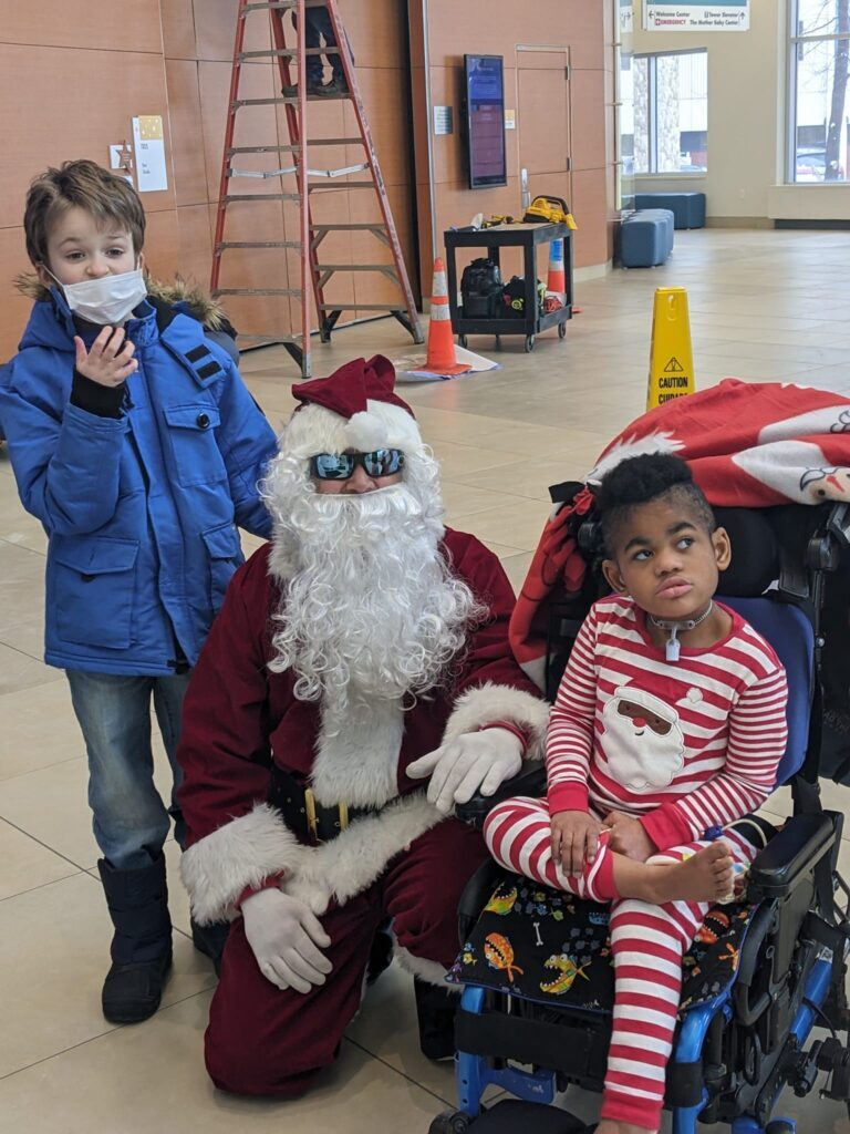 kiser construction santa at children's minnesota hospital