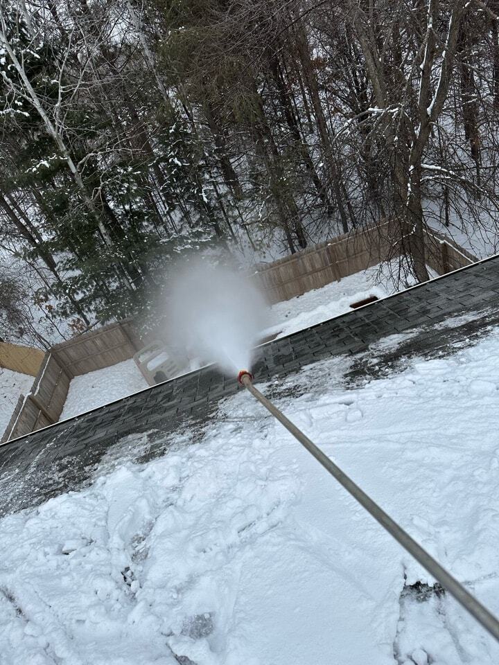 Ice dam steaming